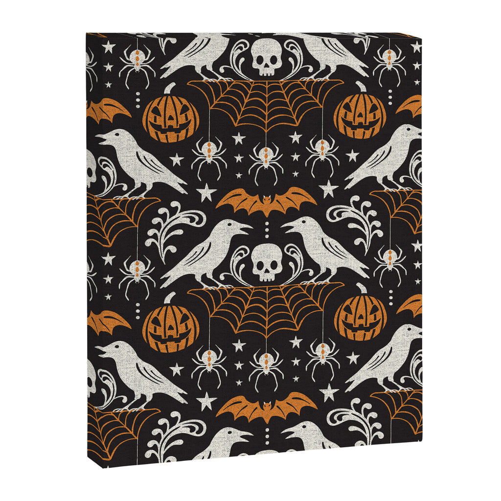 All Hallows' Eve - Black Orange Halloween Canvas Print Gallery Image 8
