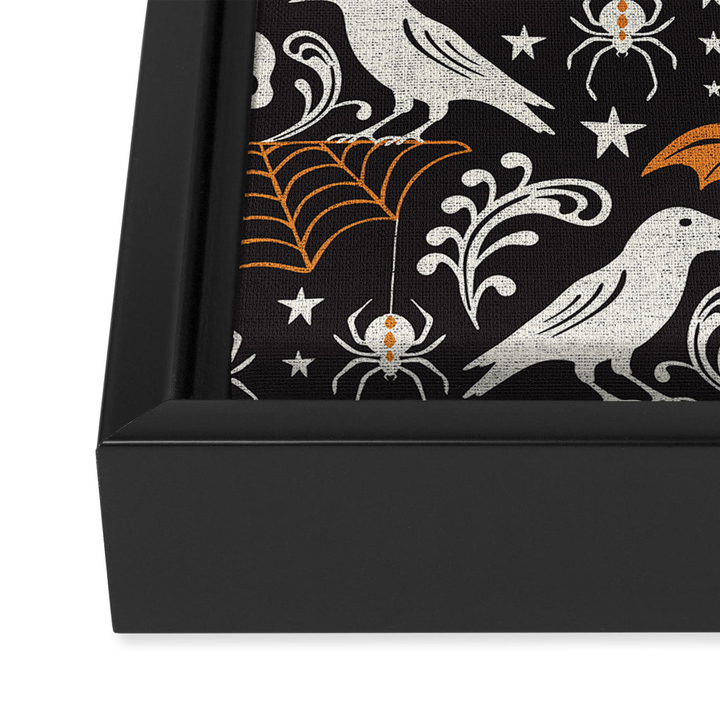 All Hallows' Eve - Black Orange Halloween Framed Canvas Print Gallery Image 3