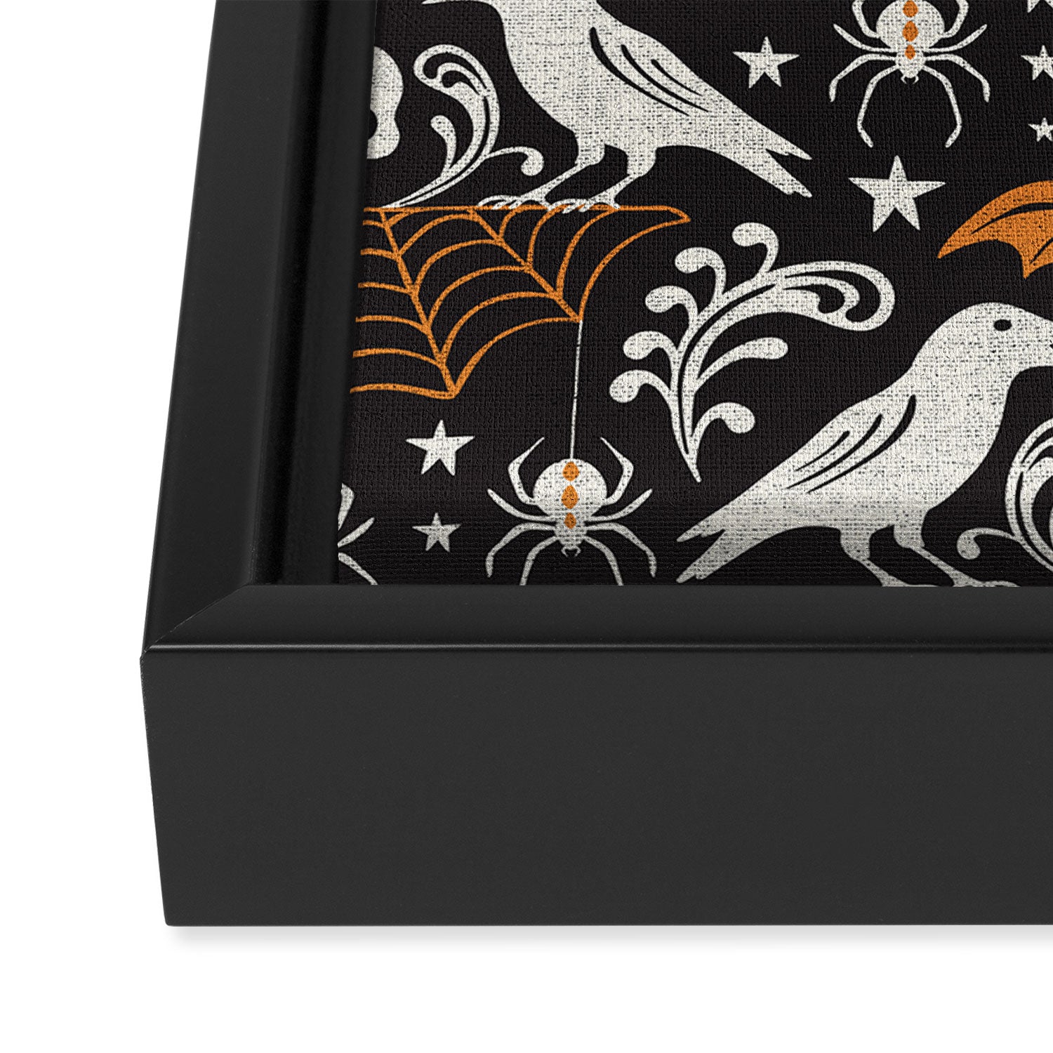 All Hallows' Eve - Black Orange Halloween Framed Canvas Print Gallery Image 3