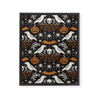 All Hallows' Eve - Black Orange Halloween Framed Canvas Print Gallery Image 8