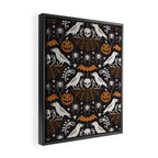 All Hallows' Eve - Black Orange Halloween Framed Canvas Print Gallery Image 2