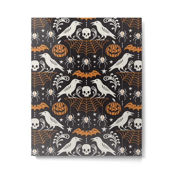 All Hallows' Eve - Black Orange Halloween Metal Print Gallery Image 1