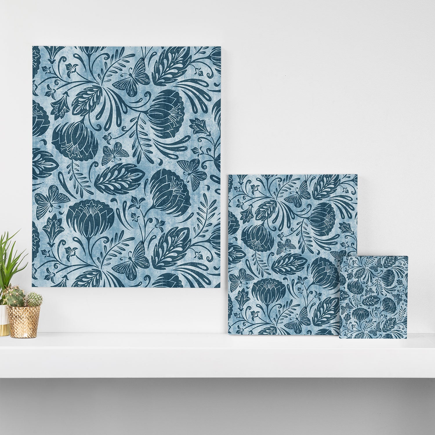 Arabella - Washed Indigo Canvas Print Gallery Image 3