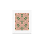 Bachelor Button Boutonniere Peach Green Art Print Gallery Image 1