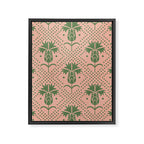 Bachelor Button Boutonniere Peach Green Framed Canvas Print Gallery Image 8