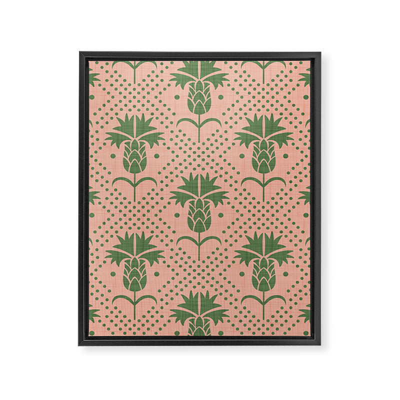 Bachelor Button Boutonniere Peach Green Framed Canvas Print Gallery Image 8
