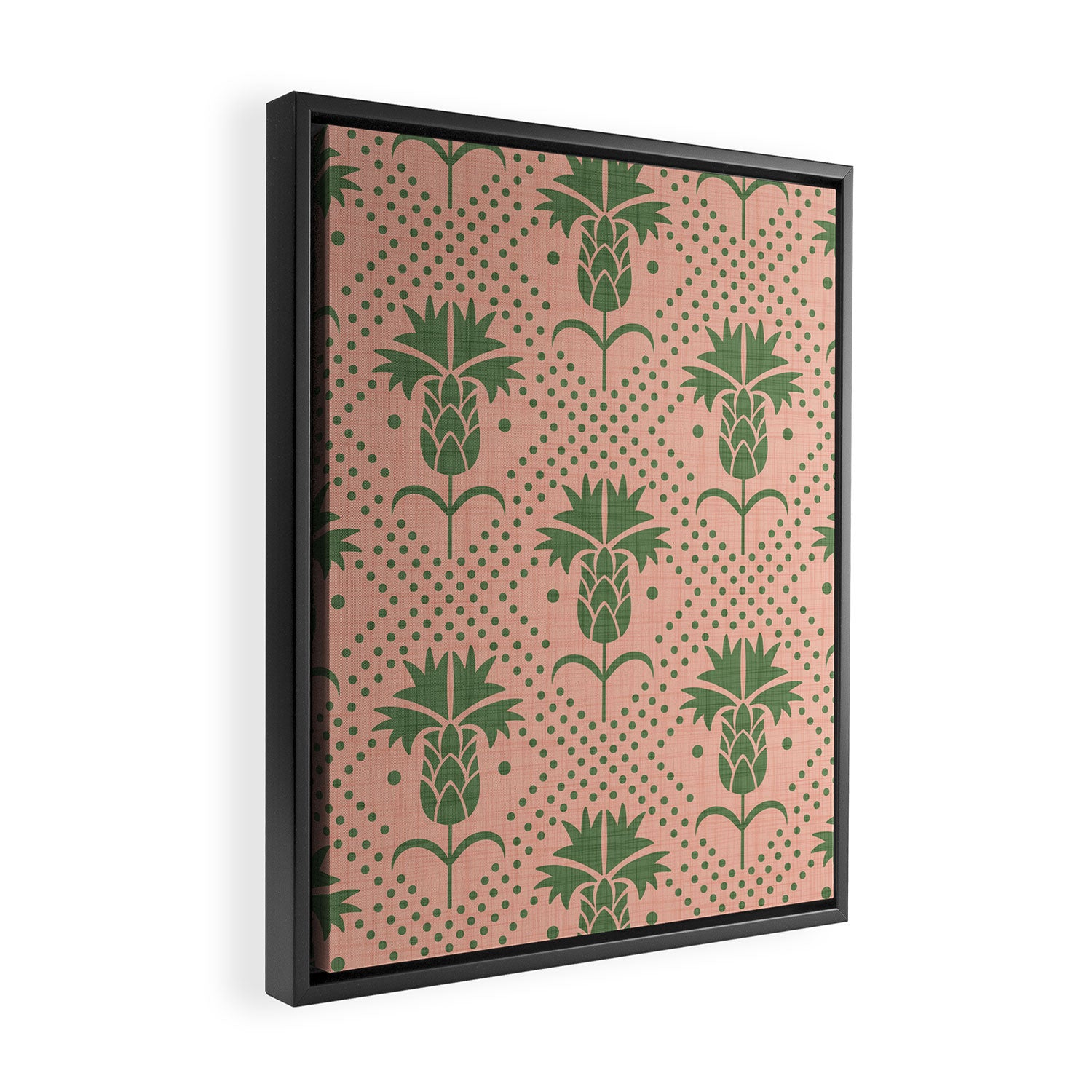 Bachelor Button Boutonniere Peach Green Framed Canvas Print Gallery Image 2