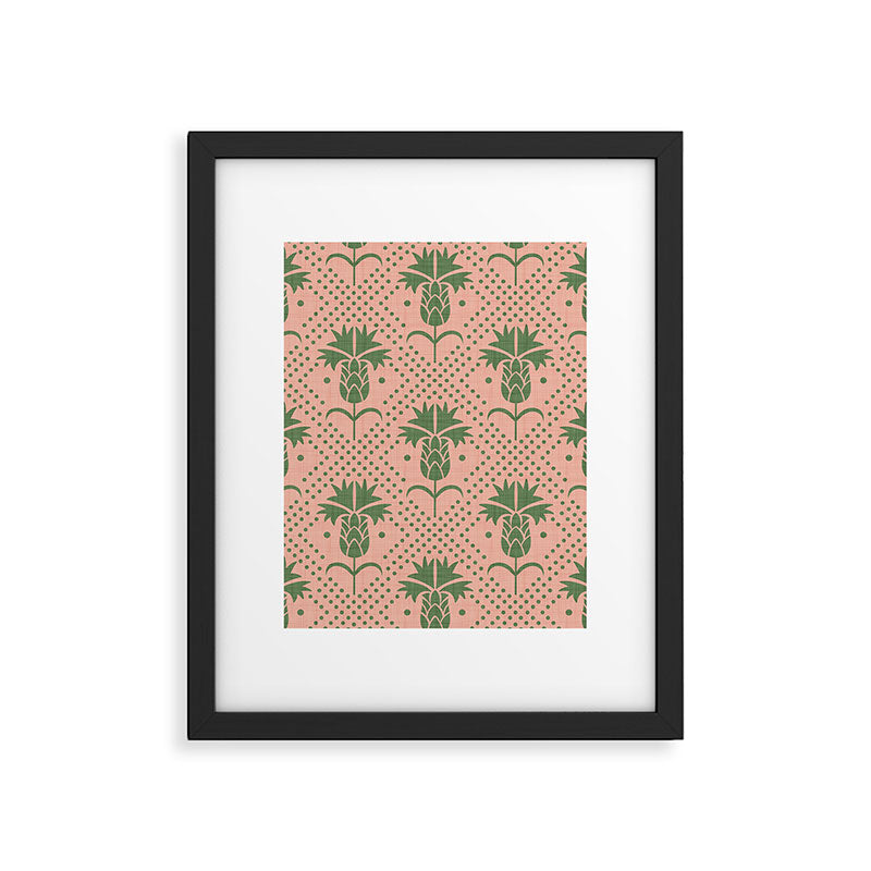 Bachelor Button Boutonniere Peach Green Framed Art Print Gallery Image 6