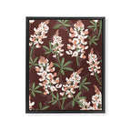 Bluebonnet Floral Brown Peach Multi Framed Canvas Print Gallery Image 8