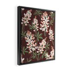 Bluebonnet Floral Brown Peach Multi Framed Canvas Print Gallery Image 2