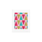 Christmas Tree Trimming Party Pink Art Print Gallery Image 1