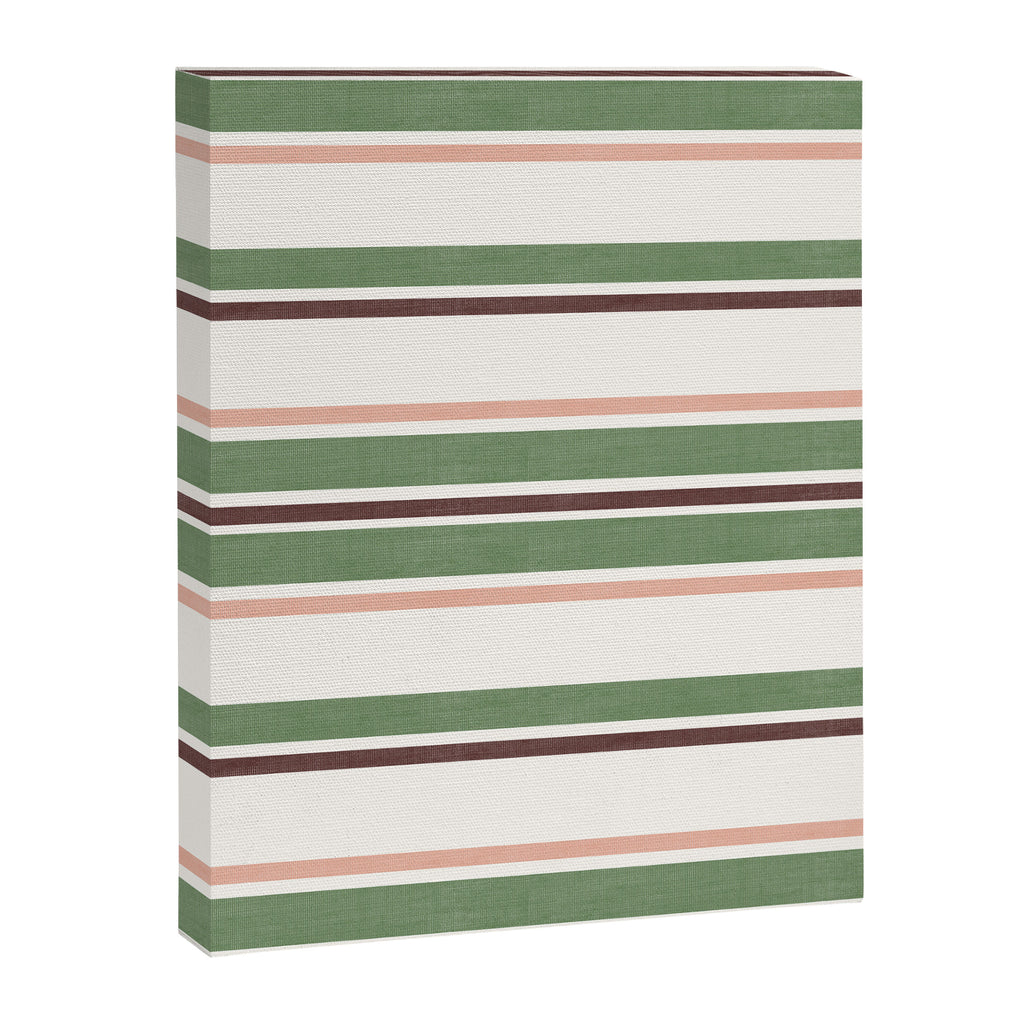 Daybed Stripe Ivory Green Multi Canvas Print Gallery Image 8