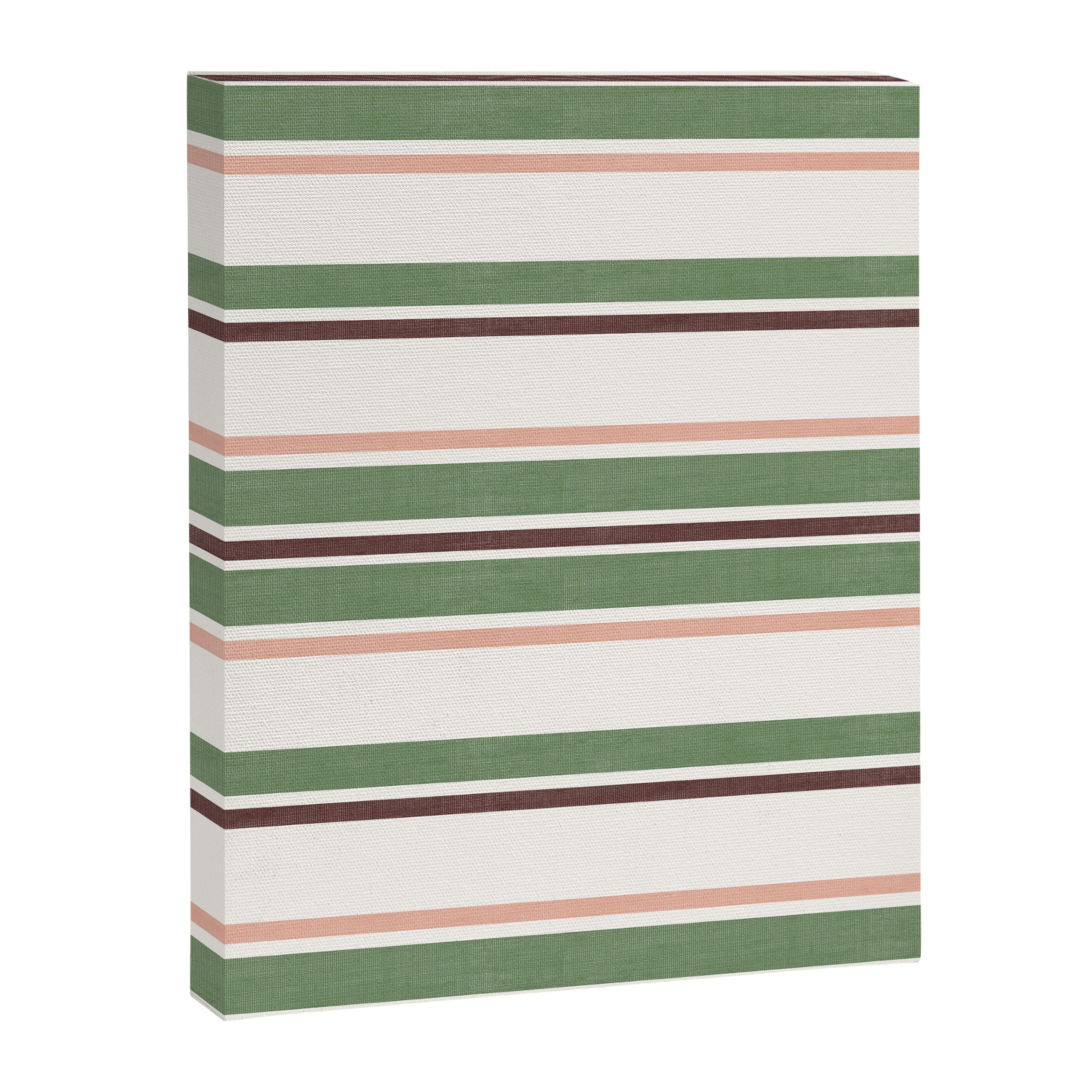 Daybed Stripe Ivory Green Multi Canvas Print Gallery Image 8