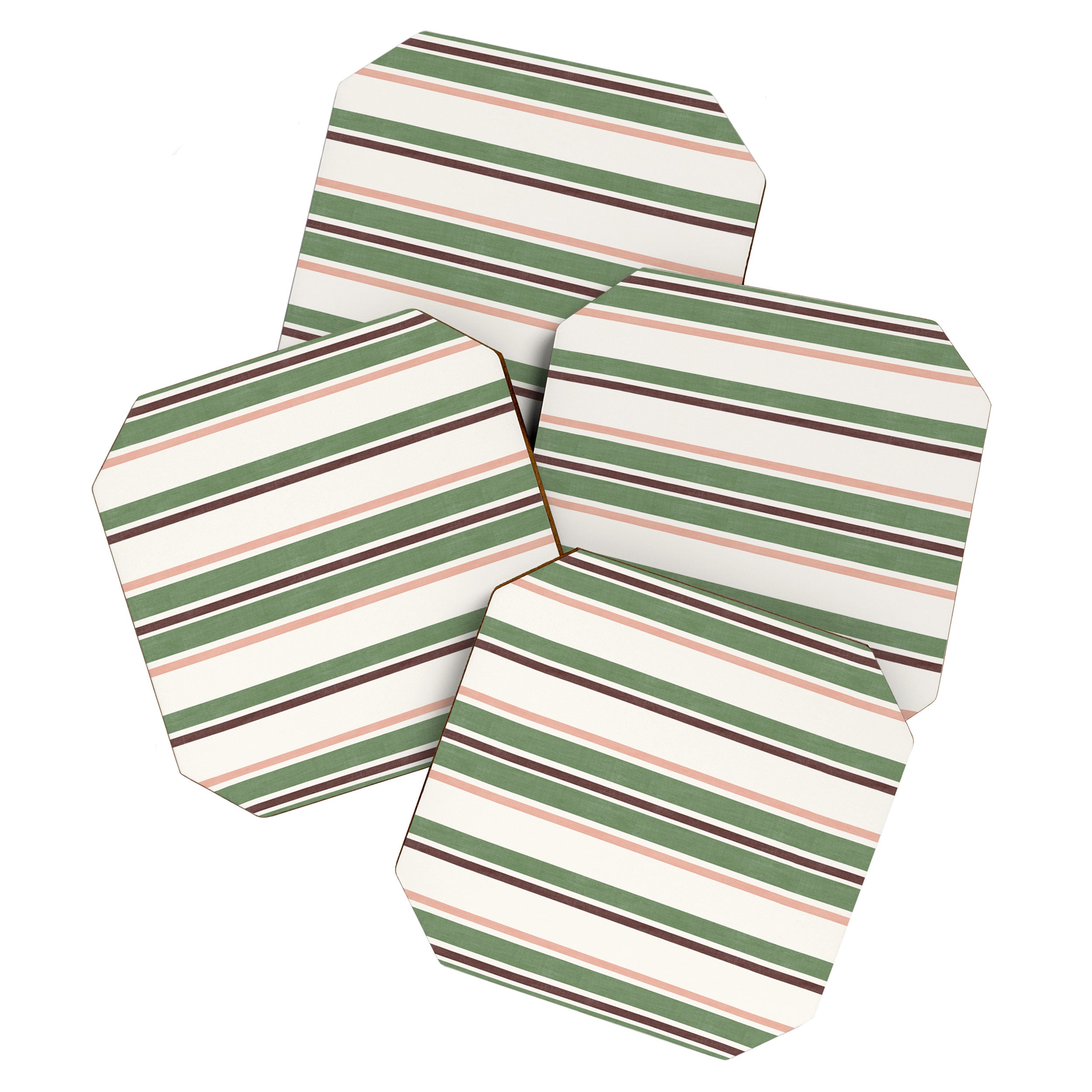 Daybed Stripe Ivory Green Multi Coaster Gallery Image 1