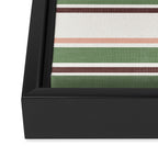Daybed Stripe Ivory Green Multi Framed Canvas Print Gallery Image 3