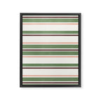 Daybed Stripe Ivory Green Multi Framed Canvas Print Gallery Image 8