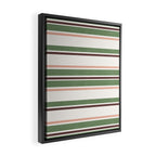 Daybed Stripe Ivory Green Multi Framed Canvas Print Gallery Image 2