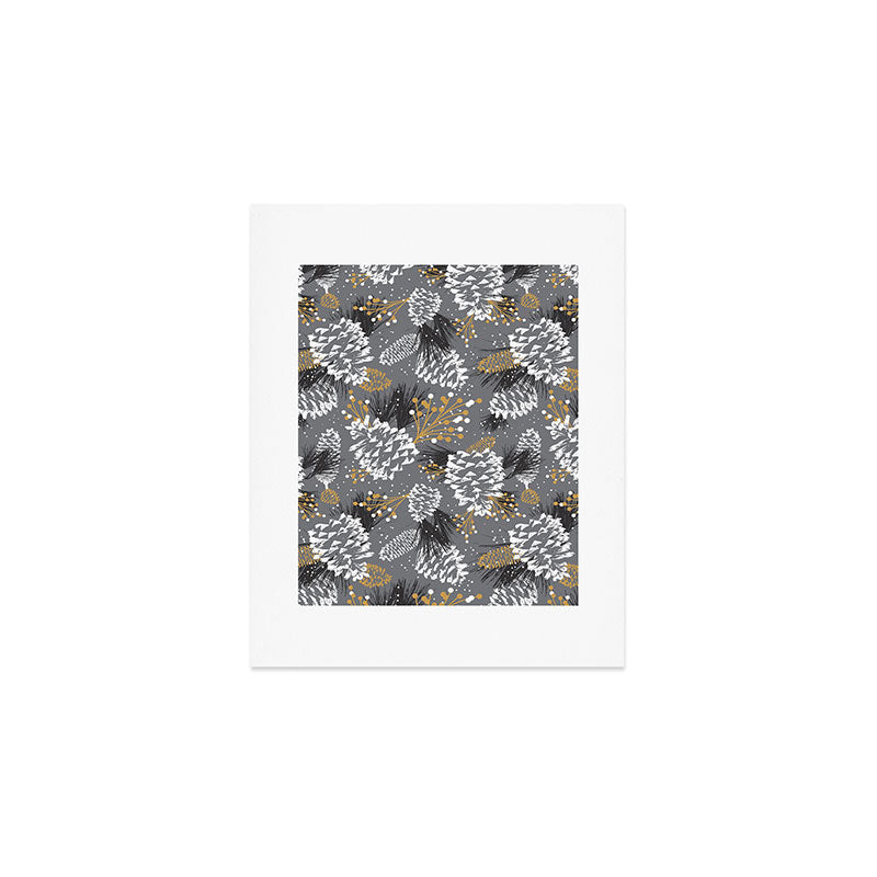Festive Forest - Grey Art Print Gallery Image 1