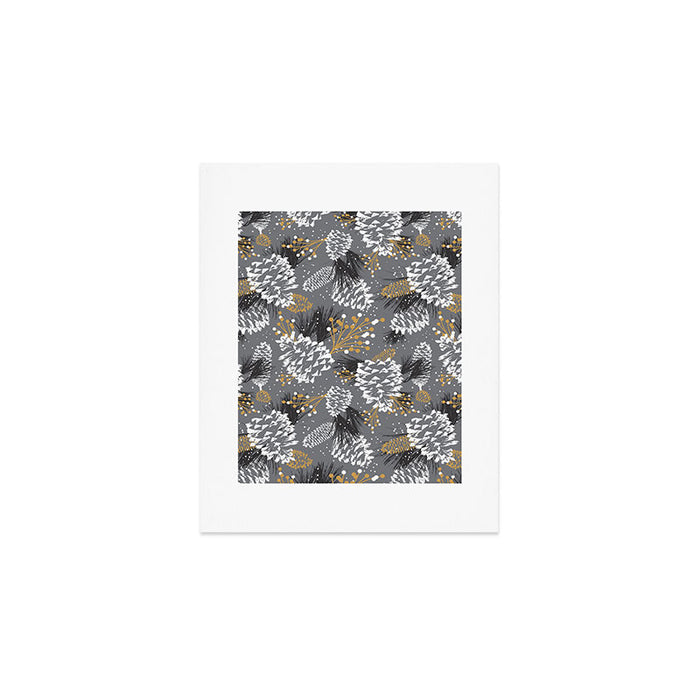 Festive Forest - Grey Art Print Gallery Image 1