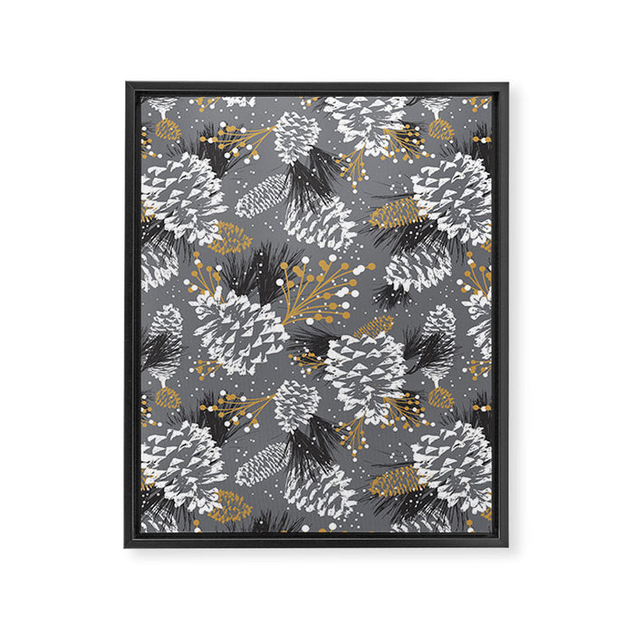 Festive Forest - Grey Framed Canvas Print Gallery Image 1