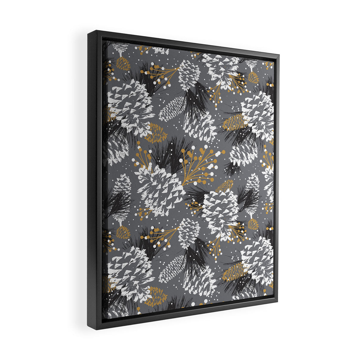 Festive Forest - Grey Framed Canvas Print Gallery Image 2