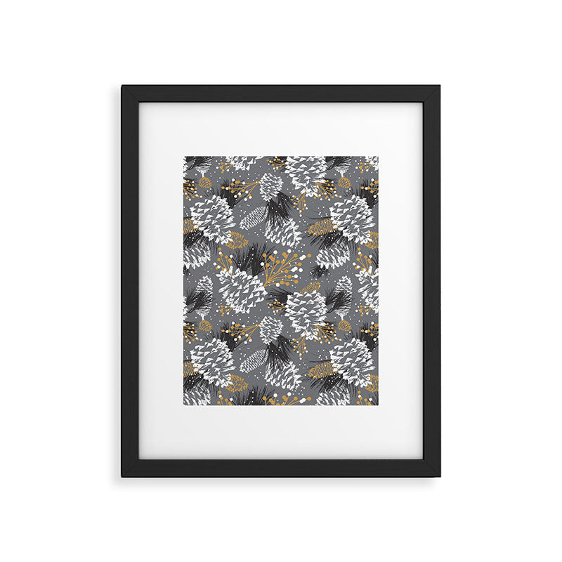 Festive Forest - Grey Framed Art Print Gallery Image 6