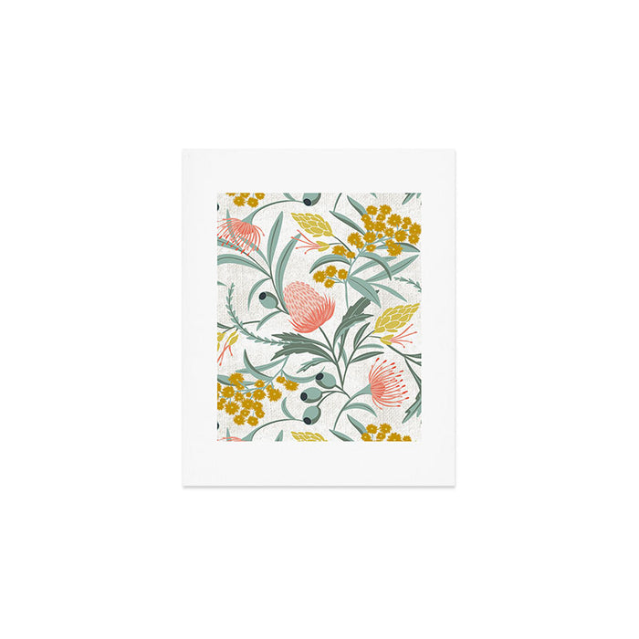 Flora Australis White Art Print Gallery Image 1