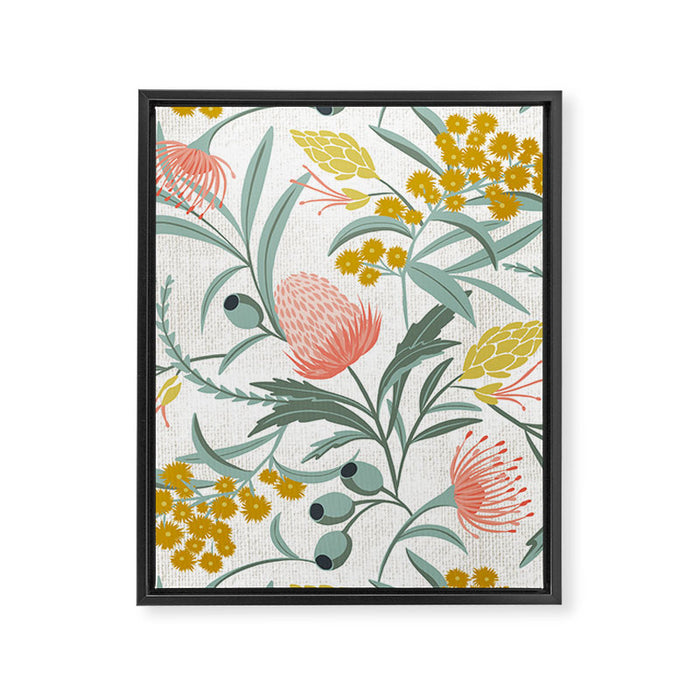 Flora Australis White Framed Canvas Print Gallery Image 1