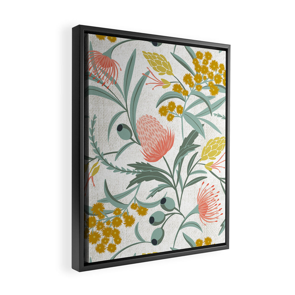 Flora Australis White Framed Canvas Print Gallery Image 2