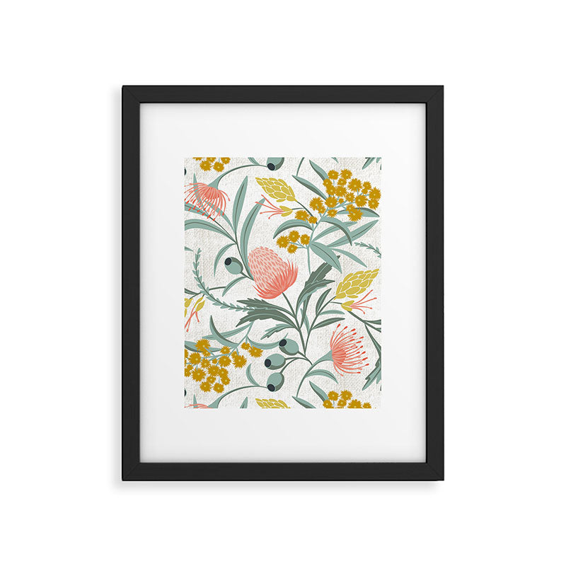 Flora Australis White Framed Art Print Gallery Image 6