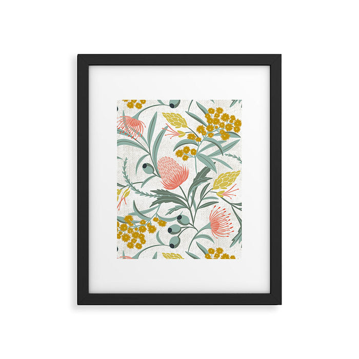 Flora Australis White Framed Art Print Gallery Image 1