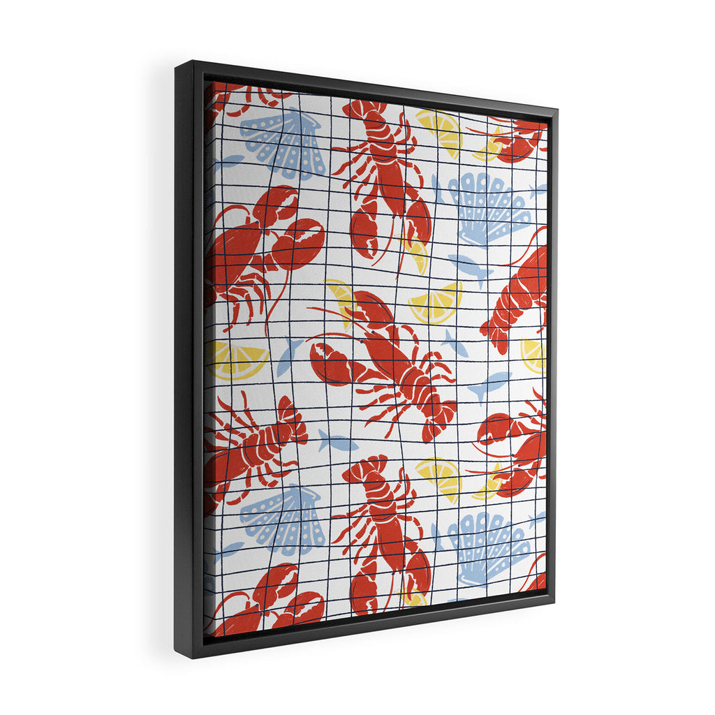 Fresh Catch Summer Lobster Framed Canvas Print Gallery Image 2