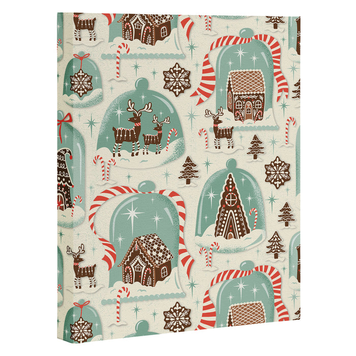 Gingerbread Village Cream Canvas Print Gallery Image 1