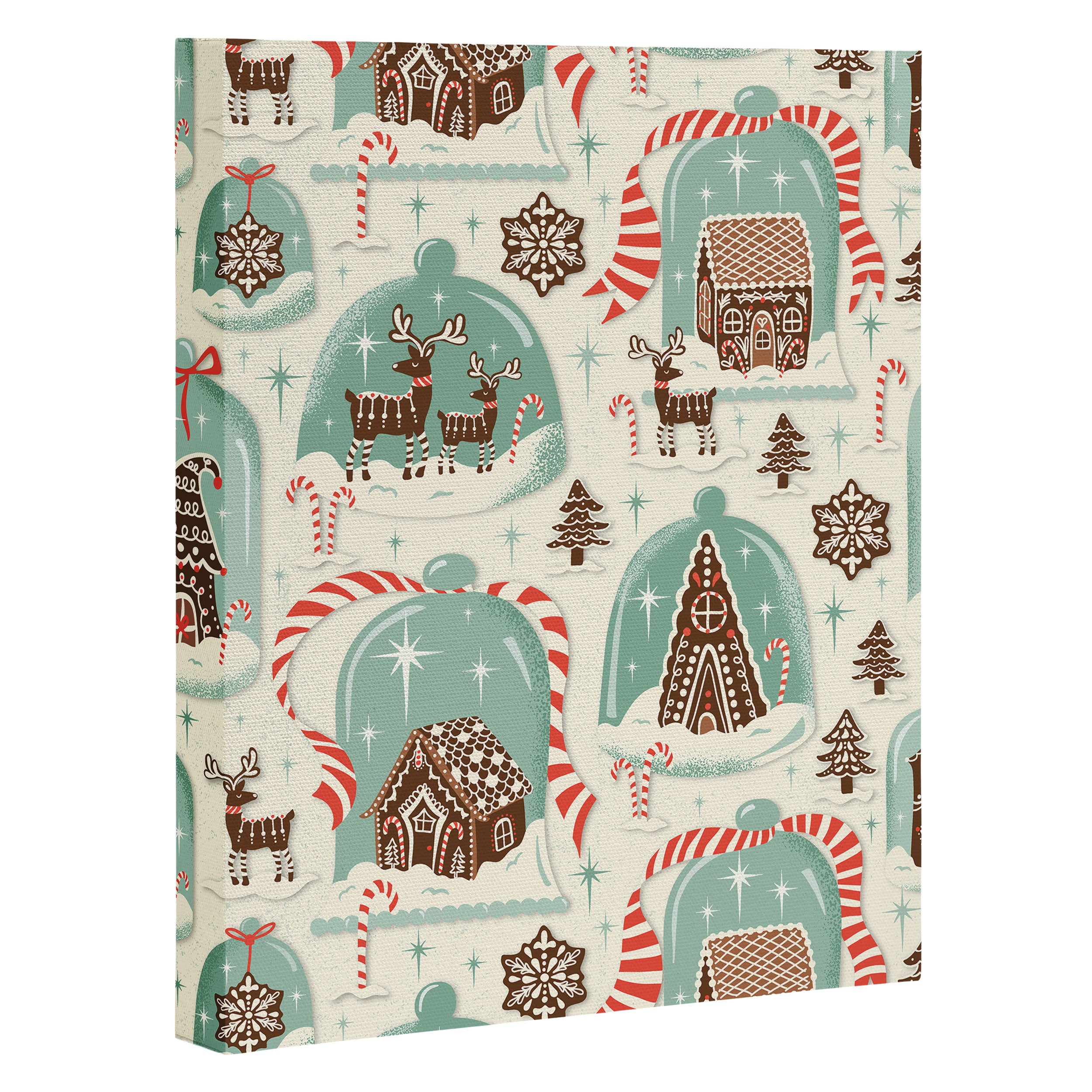 Gingerbread Village Cream Canvas Print Gallery Image 3