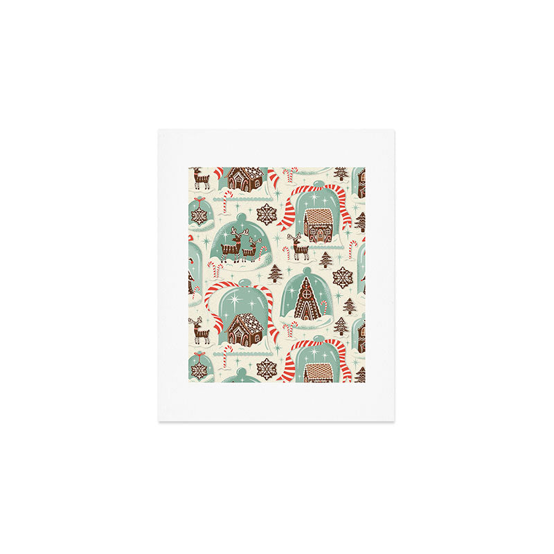 Gingerbread Village Cream Art Print Gallery Image 1