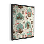 Gingerbread Village Cream Framed Canvas Print Gallery Image 2