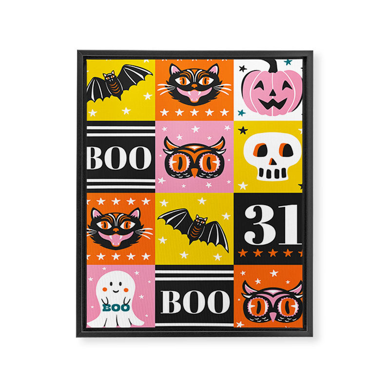 Halloween Block Party Framed Canvas Print Gallery Image 8
