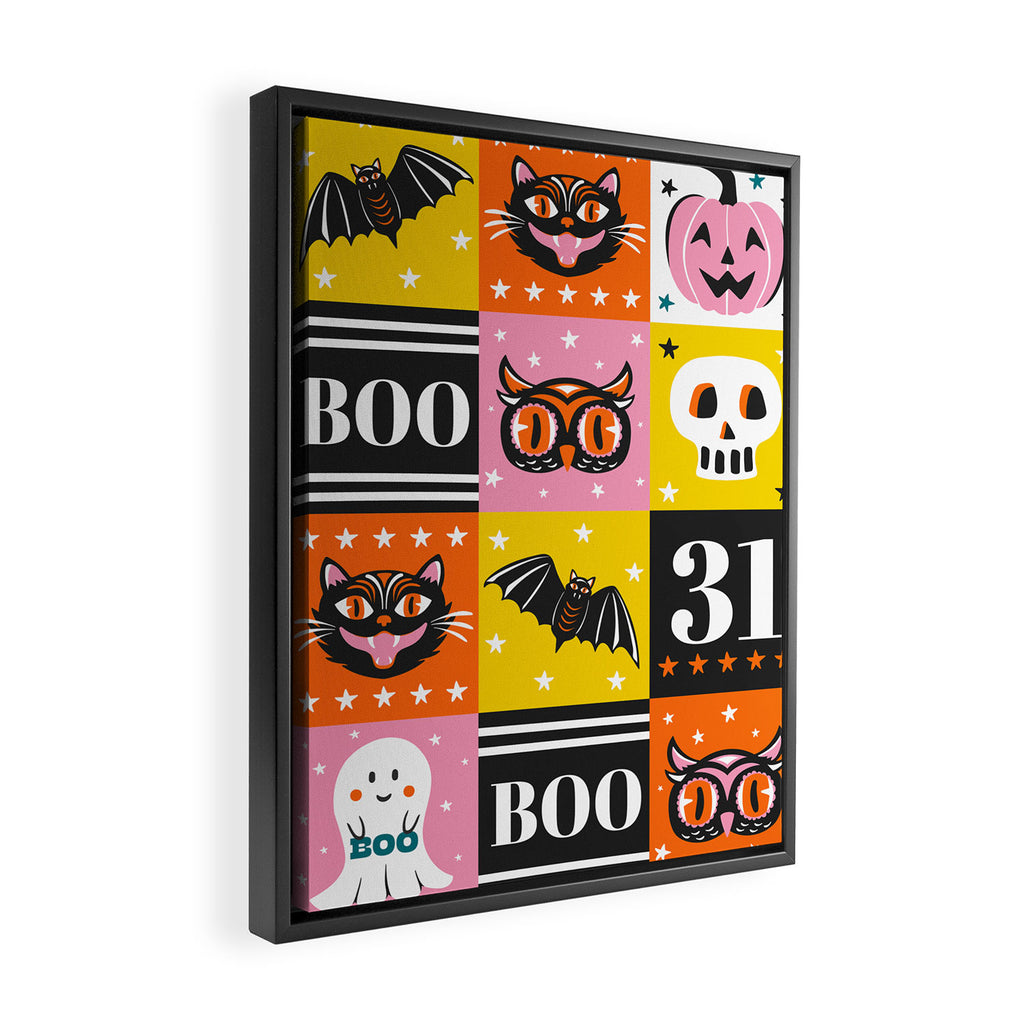 Halloween Block Party Framed Canvas Print Gallery Image 2