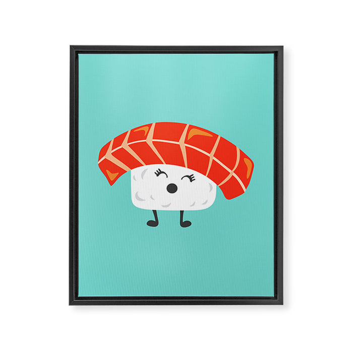 Happy Sushi Framed Canvas Print Gallery Image 1