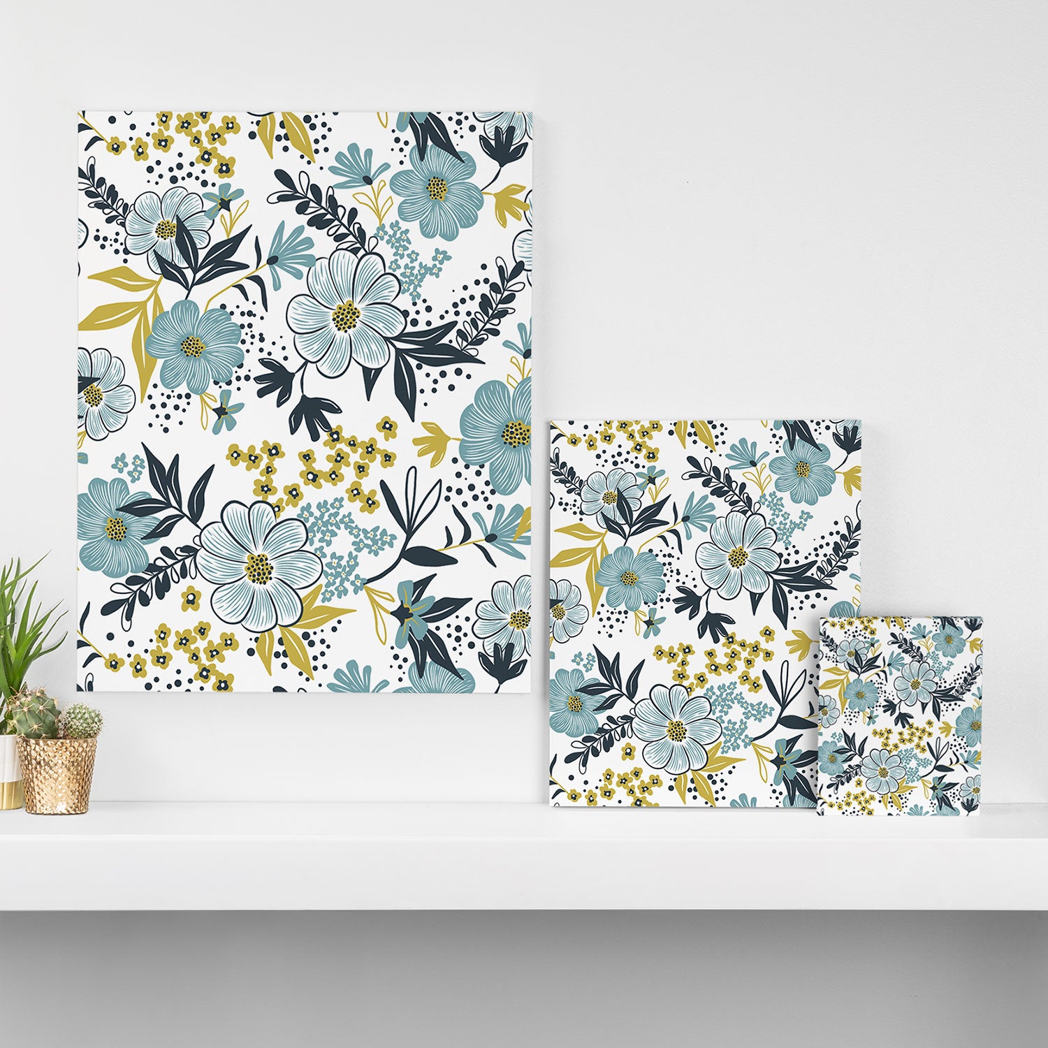 Harper - Dusk Blue Canvas Print Gallery Image 3