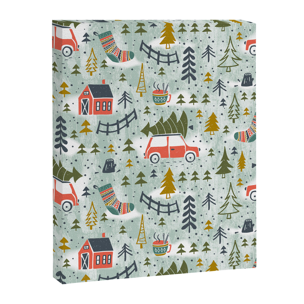 Home For The Holidays Blush Mint Christmas Canvas Print Gallery Image 6