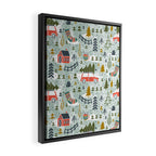 Home For The Holidays Blush Mint Christmas Framed Canvas Print Gallery Image 2