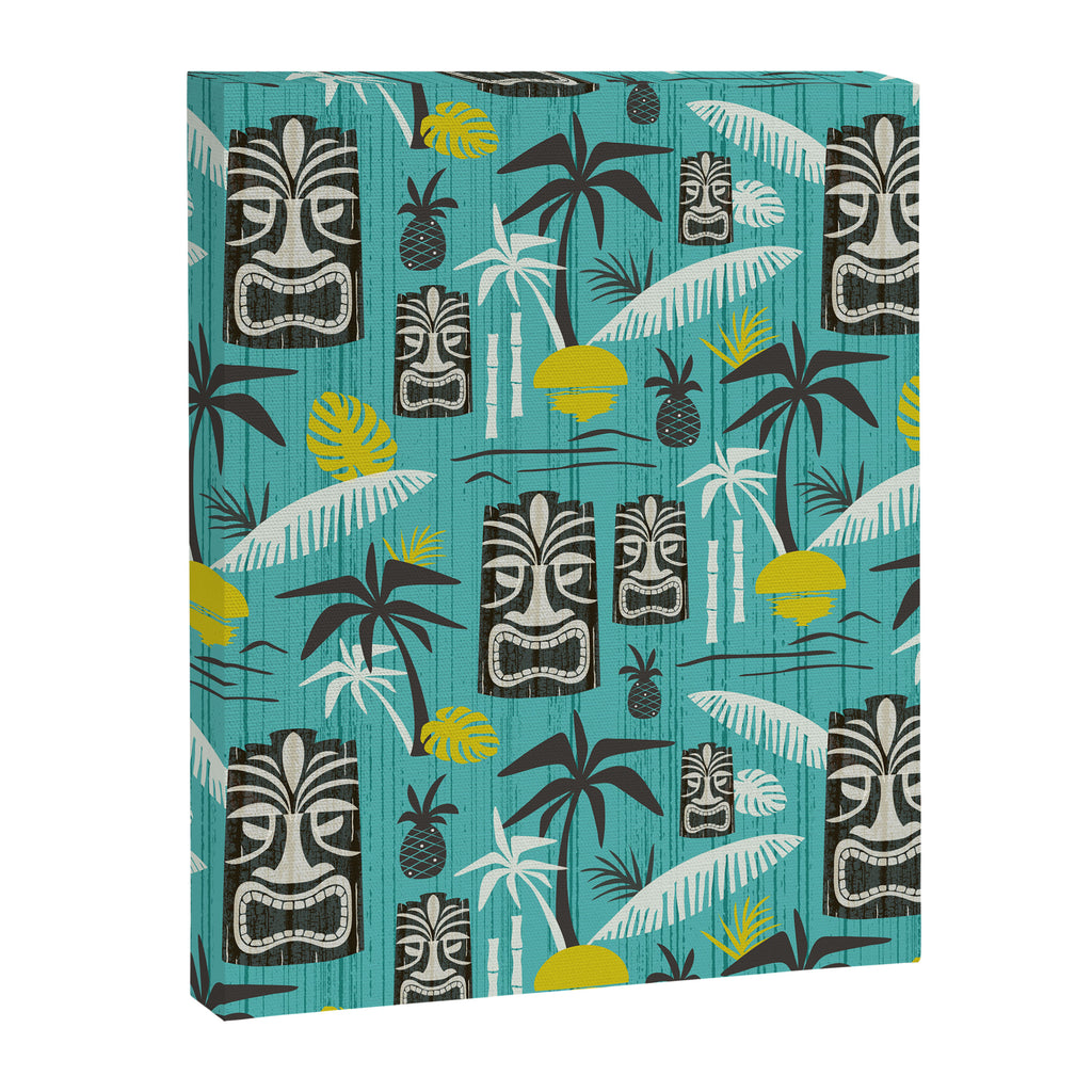 Island Tiki Aqua Canvas Print Gallery Image 8