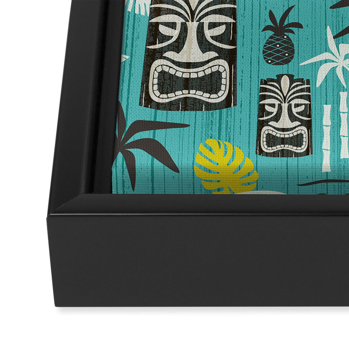 Island Tiki Aqua Framed Canvas Print Gallery Image 3