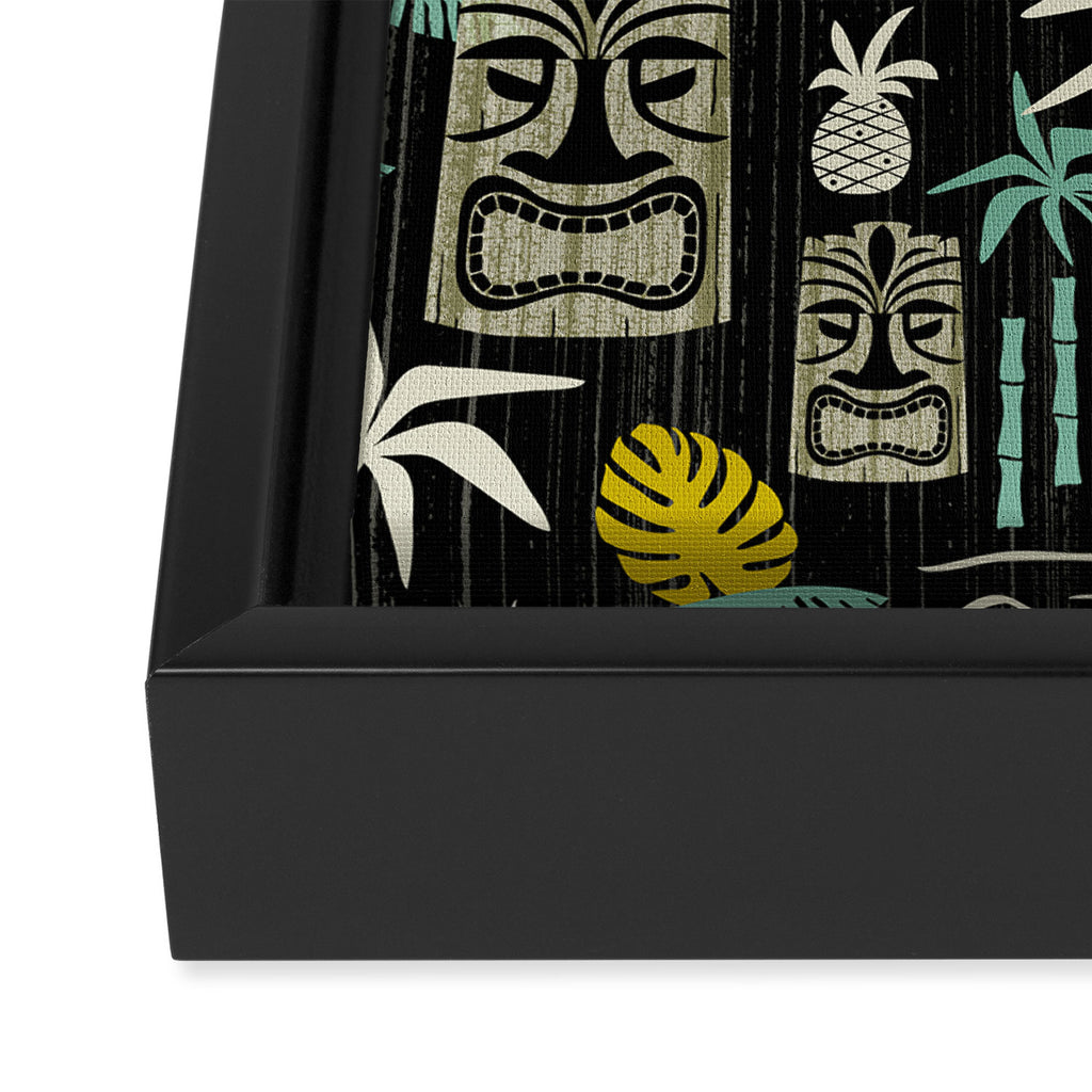 Island Tiki - Black Framed Canvas Print Gallery Image 3