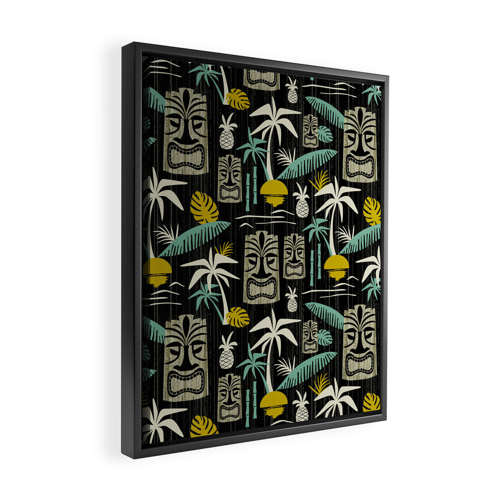 Island Tiki - Black Framed Canvas Print Gallery Image 2