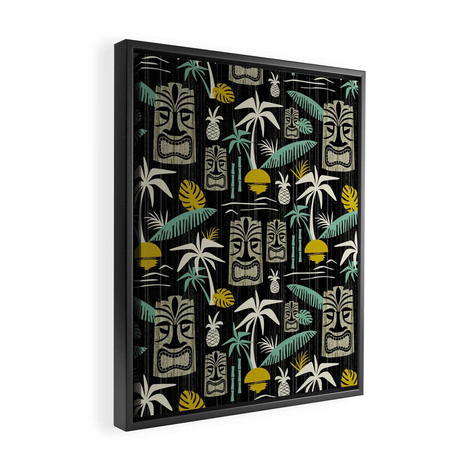 Island Tiki - Black Framed Canvas Print Gallery Image 2