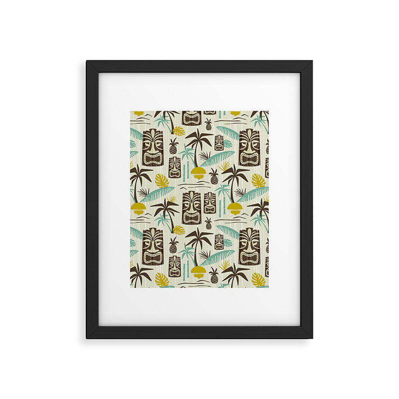 Island Tiki - Tan Framed Art Print Gallery Image 6