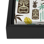 Island Tiki - White Framed Canvas Print Gallery Image 3