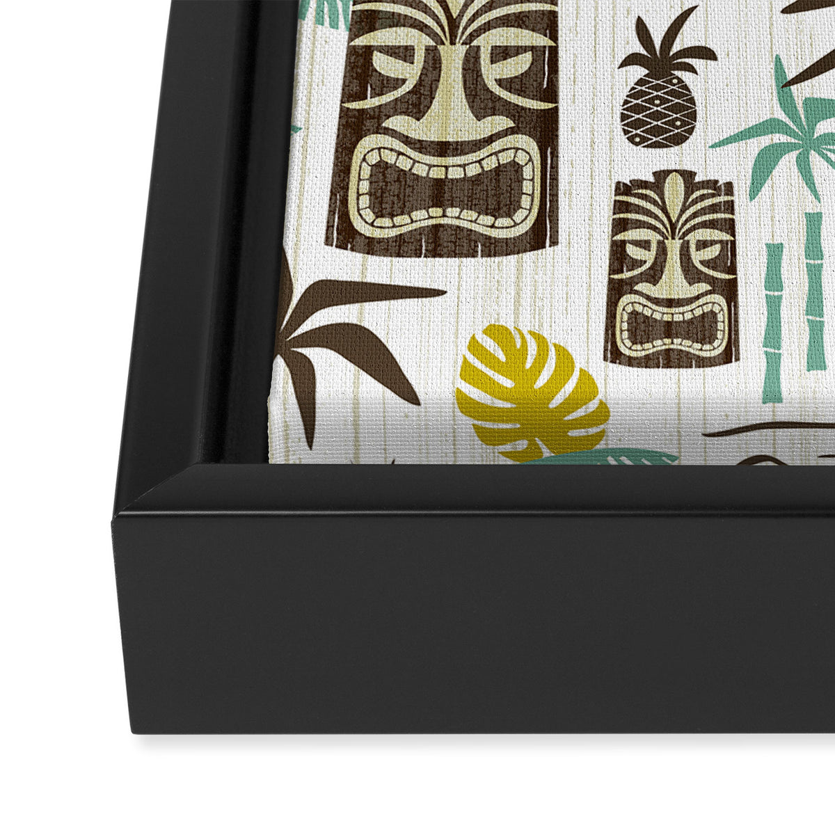 Island Tiki - White Framed Canvas Print Gallery Image 3